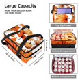 thumbnail image 3 of Pumpkin Double-Layered Insulated Lunch Bag with Dual Compartments | Large Capacity Reusable Lunch Bags for Men and Women | 7.1x11.4x16.1 Inches Handheld Meal Bag for Work and School, 3 of 6