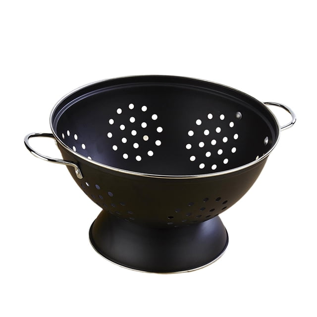 Cesta de frutas para aperitivos, cuenco organizador, frutero moderno de hierro con pedestal para panes Negro