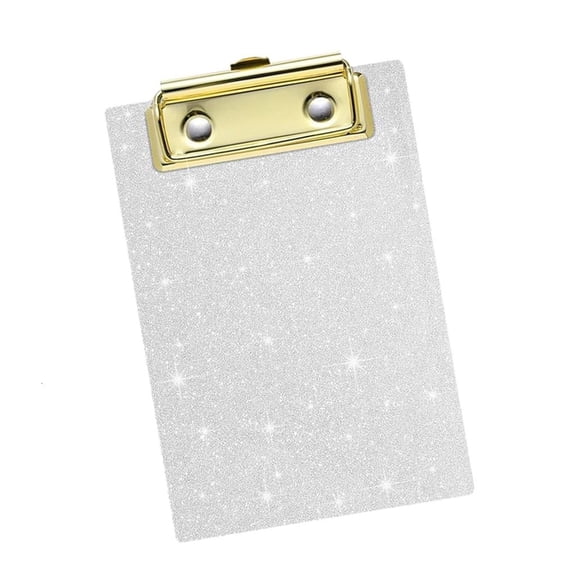 HannLk Sparkling Clipboard 6x4Inch Portable File Organiser Writing Board For Offices