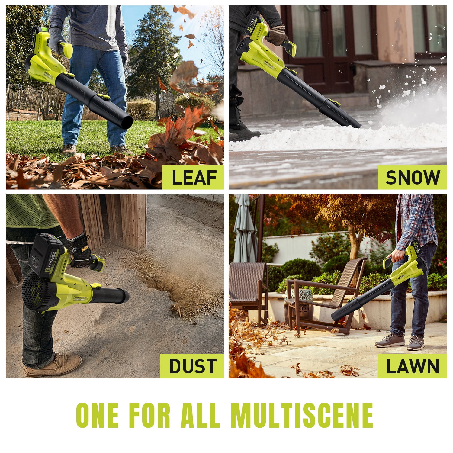 BALKONI 180 MPH at 700 CFM With 2x4.0Ah Batteries & Charger Powered Cordless Leaf Blower, Heavy-Duty Brushless, 6-Speed Adjustable