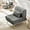 Grey, variant on Akaber 3-in-1 Futon Sofa Bed, Chenille Sleeper Chair with Back Support & Pillow, Wood Frame, Metal Legs