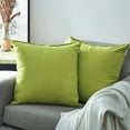 thumbnail image 1 of Funda Cojín 50x50 Verde Lima Juego de 2 Decoración Habitación Bebé Salón Hogar Fundas Cojines Sofá Cama Cuadrado Doble Cara Color Liso Suave Chenilla Fundas Cojines con Cierre Cremallera, 1 of 5