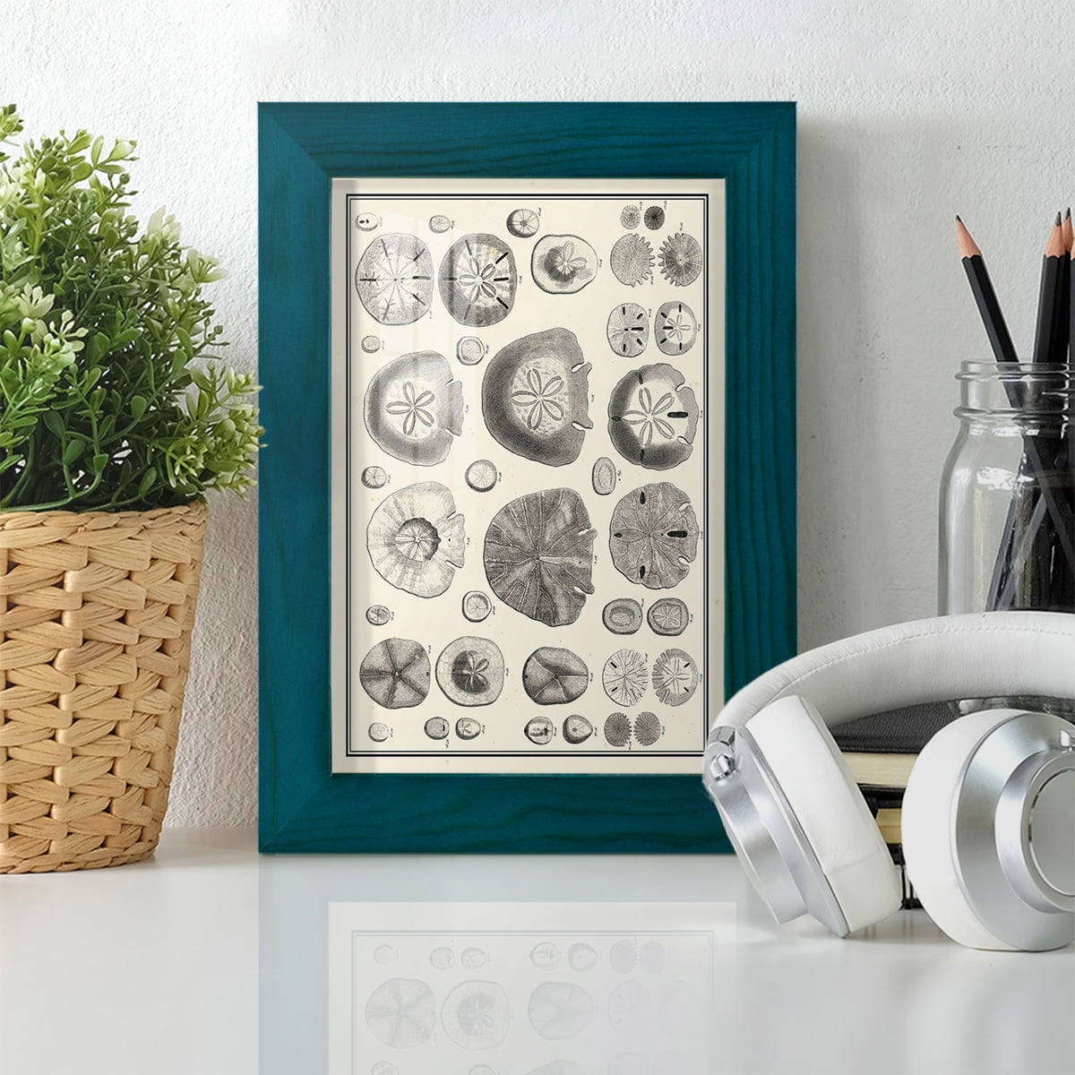 Aegean Collection II -Framed Print w/glass-Ocean Blue