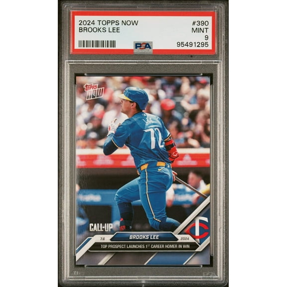 Graded 2024 Topps Now Brooks Lee #390 Rookie RC Baseball Card PSA 9 Mint