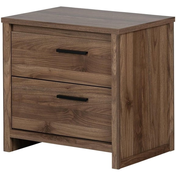 Pemberly Row 2 Drawer Nightstand in Natural Walnut