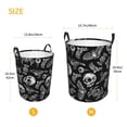 thumbnail image 3 of Balery Skull bird bat spider Cesta de ropa redonda con asas, impermeable, independiente, para ropa, juguetes, dormitorio y familia-Medium, 3 of 6
