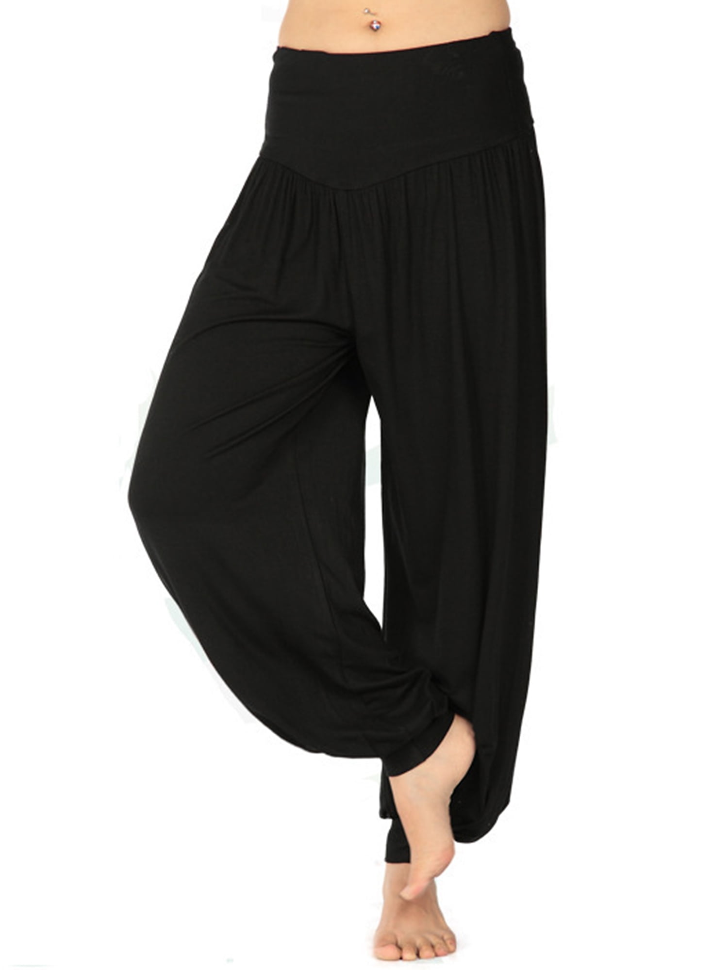 New Ladies Harem Pants Baggy Bohemian Boho Hippie Aladdin Yoga Genie Trousers HR 