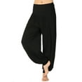 thumbnail image 3 of Glonme Women Trousers High Waist Harem Pants Indian Hippie Pant Fitness Lounge Bottoms Loose Straight Leg Loungewear Black XXL, 3 of 3