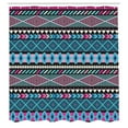 thumbnail image 3 of Ambesonne Ethnic Shower Curtain, Bohem Vintage Shapes, 69"Wx84"L, Dark Blue Hot Pink, 3 of 5