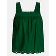 thumbnail image 6 of Time and Tru Women's Eyelet Embroidery Trim Tank Top, Sizes XS-XXXL, 6 of 6