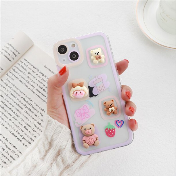 Funda con dibujo de oso en 3D para Samsung Galaxy A32 A22 A12 A52 A72 A21S A31 A51 A70 A71 A72 S22 S21 Ultra S20 S10 S9 Fivean unisex