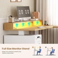 thumbnail image 7 of Farmhouse L Shaped Standing Desk with 4 Drawers and Storage Cabinet, Height Adjustable Computer Desk with Led Lights, Home Office Desk, 7 of 7
