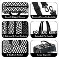 thumbnail image 3 of Utility Tote Bag for Women with 11 Pockets, Checkered Teacher Tote with Top Zipper Closure & Thick Bottom Support, Waterproof Beach Bag Work Laptop Bag for Teachers, Students, Artist, Nurse Purse, 3 of 5