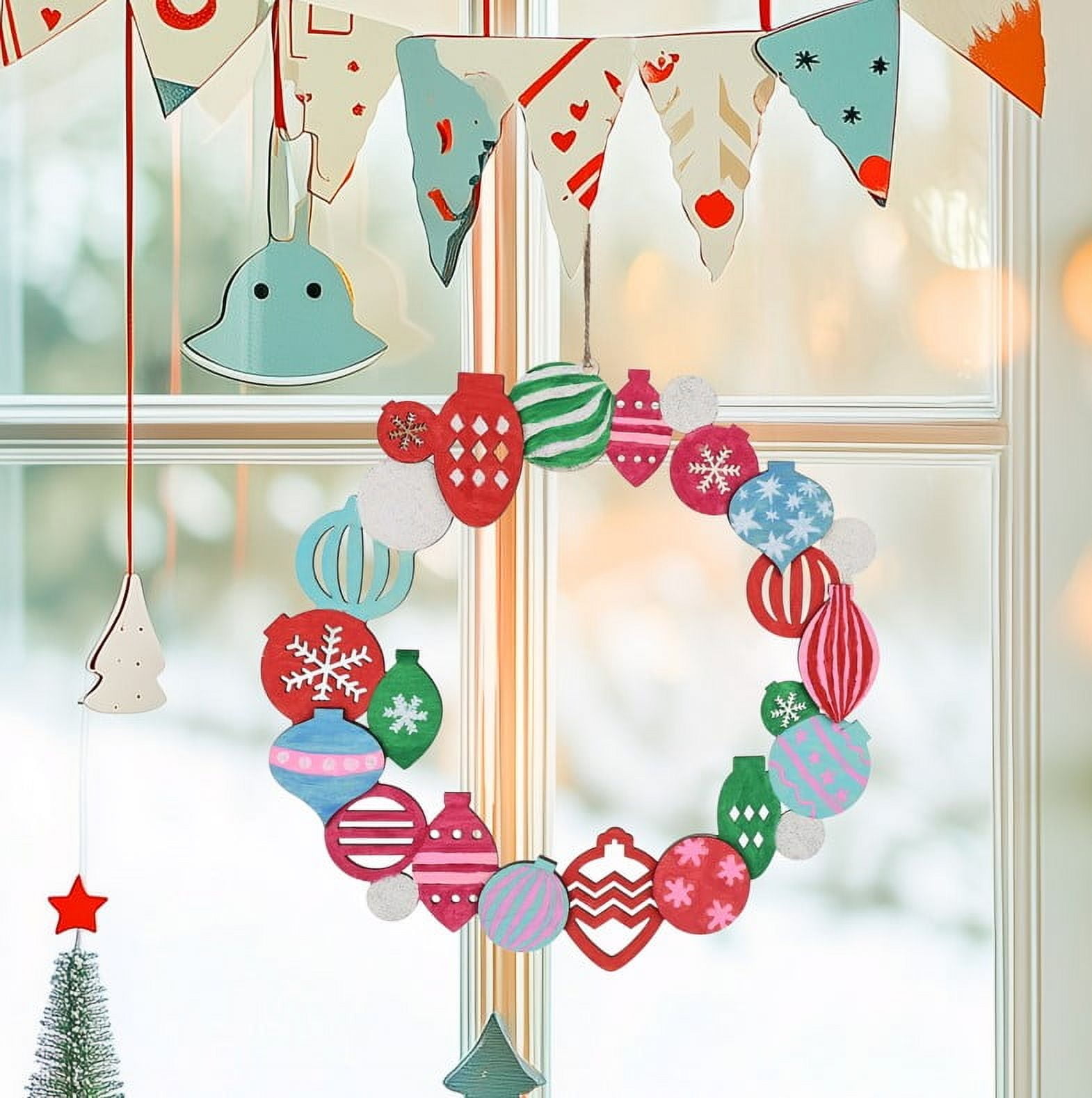 Hello Hobby Ornament Wreath, Unfinished Plywood Wreath, 15 in. x 0.35 in. x 15 in.