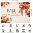 thumbnail image 6 of 7x5FT Fall in Love Backdrop Bridal Shower Autumn Floral Bowknot Wedding Engagement Photography Background Bridal Shower Party Decoration Supplies Cake Table Banner Photo Booth Studio Props, 6 of 6