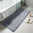 thumbnail image 5 of Extra Large Bath Mat, Non- Bathroom Rug with Latex Backing, Quick Dry Soft Shaggy Coral Fleece Carpet, Machine Washable Absorbent Floor Mat for Shower, Tub, and Sink Area, 47 Inch, 5 of 8