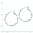 thumbnail image 2 of Sterling Silver Twisted 30mm Hoop Earrings QE6752, 2 of 2