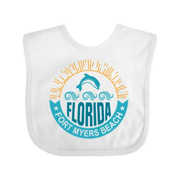 Inktastic Fort Myers Beach Florida Vacation Boys or Girls Baby Bib