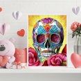 thumbnail image 4 of Cuadros Decorativos Kit de pintura de diamante 5D mosaico de diamante redondo completo de calavera JShteea Nuevos Originales, 4 of 9