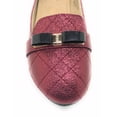 thumbnail image 2 of Victoria K Techno Shine Quilted Texture Black Bow Ballerina Flats (Women), 2 of 4