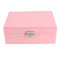 thumbnail image 1 of Caja de Almacenamiento de Joyas, Caja de Almacenamiento de Joyas de Pu Parteón Desmontable de color Rosa para Anillos, 1 of 7
