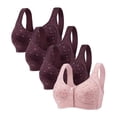 thumbnail image 1 of Puntoco Bralettes para mujer Sujetador de perspectiva calada cómodo de color para mujer Ropa interior sin aros, 1 of 4