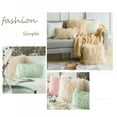 thumbnail image 4 of Soft Long Shaggy Faux Fur Throw Pillow Covers,Soft Plush Cushion Cover,Square Throw Pillowcases for Sofa Couch,18" x 18", 4 of 9