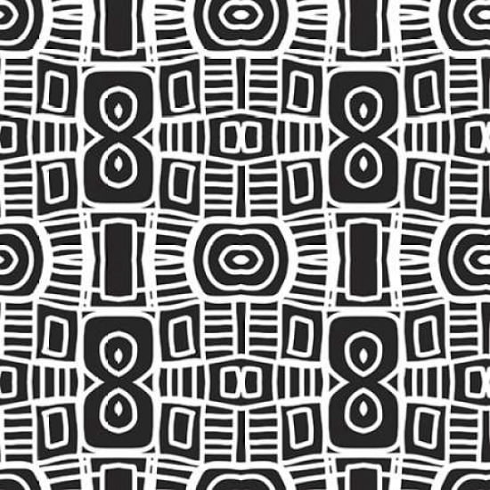 Black and White Boho Floral II Canvas Art - Linda Woods(24X24)