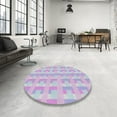thumbnail image 4 of Ahgly Company Machine Washable Indoor Rectangle Transitional Lavender Blue Area Rugs, 2' x 5', 4 of 7