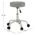 thumbnail image 4 of Hillsdale Furniture Nora Tufted Backless Adjustable Metal Vanity/Office Stool, Gray Velvet, 4 of 8