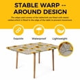 thumbnail image 4 of Brown Yellow Sunflower Table Cloths for 5 Foot Rectangle Tables, Summer Botanical Farmhouse Floral Patio Waterproof Elastic Fitted Tablecloths, Washable Rectangular Table Cover for Camping, 4 of 8
