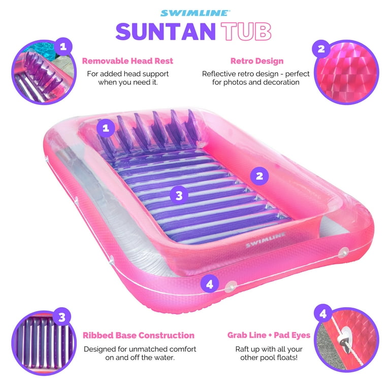 SWIMLINE ORIGINAL Suntan Tub Classic Edition Inflatable Floating