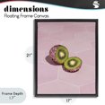 thumbnail image 4 of Stupell Industries Contemporary Pink Glimmer Kiwi Black Floating Frame Canvas Art, 17 x 21, by LISH Creative, 4 of 8