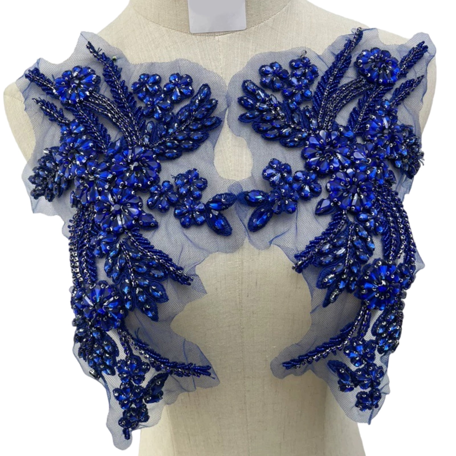 Heacy Duty Jeweled Rhinestones Patches Applique Crafts for Jeans Hat Bag Scarf Curtain Clothes Accessories Badges Sew on