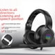 thumbnail image 2 of Auriculares estéreo con cable para juegos, auriculares supraurales con cancelación de ruido y micrófono, luces LED intermitentes Auriculares con cable para consola PS4 de Chicken Gaming, 2 of 5