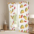 thumbnail image 3 of Rideaux Occultants Mexicains 30 %-50 % Piments Rouges Taco Nachos Burrito, Rideaux et Draperies Nourriture Latine Cinco de Mayo, 38 Pieds'Lx45 Pieds'H, Multicolore, 3 of 6