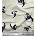 thumbnail image 1 of Soimoi Polyester Crepe Fabric Horror Skull Halloween Print Fabric by The Yard 52 Inch Wide, 1 of 1