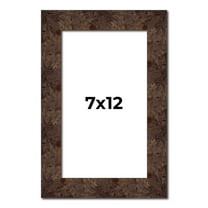 7x12 Frame Brown Burl Real Wood Picture Frame Width 1.625 Inches | Interior Frame Depth 0.5 Inches