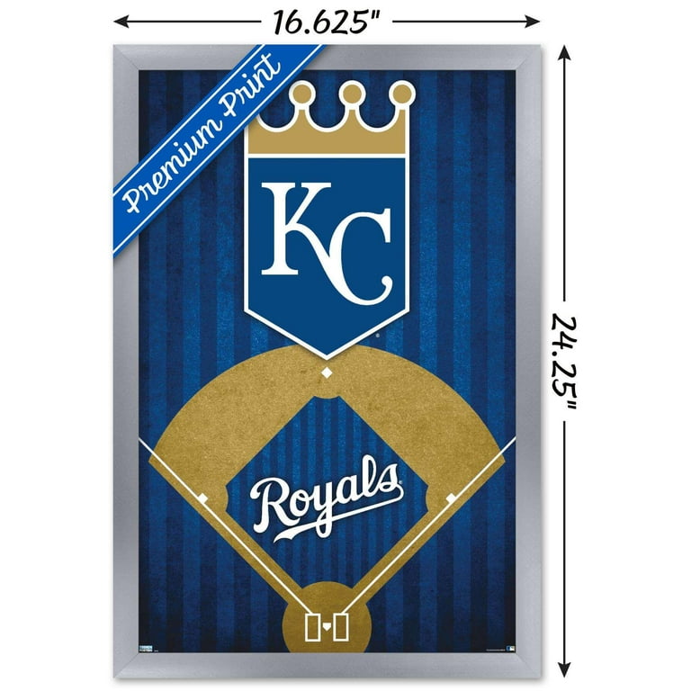 MLB Kansas City Royals - Logo 20 Wall Poster, 14.725 x 22.375, Framed