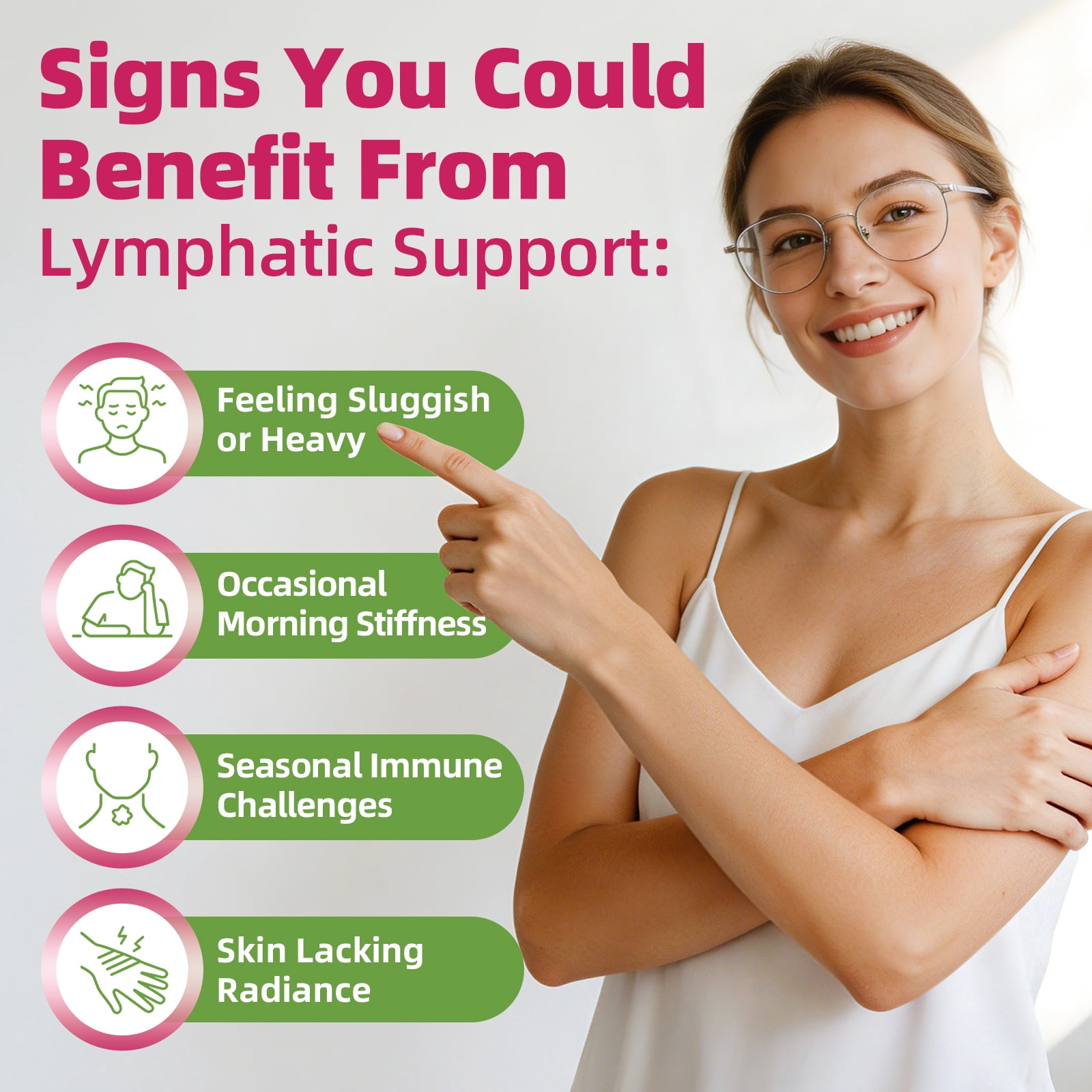 Lymphatic Drainage Liquid Drops, 11-In-1 with Echinacea, Elderberry, Red Clover for Lymph System & Immune Support, 2 fl oz