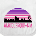 thumbnail image 4 of Inktastic Albuquerque New Mexico Retro Sunset Skyline Girls Baby Bib, 4 of 4