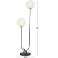 thumbnail image 3 of DecMode 31" 2 Light Orb Silver Table Lamp with White Glass Shade, 3 of 9