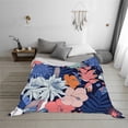 thumbnail image 2 of YFYANG Lightweight Warm Flannel Blanket, Tropical Floral Plant Pattern Throw Blanket for Bed, Sofa, Travel, Camping, 40"x30", 2 of 7