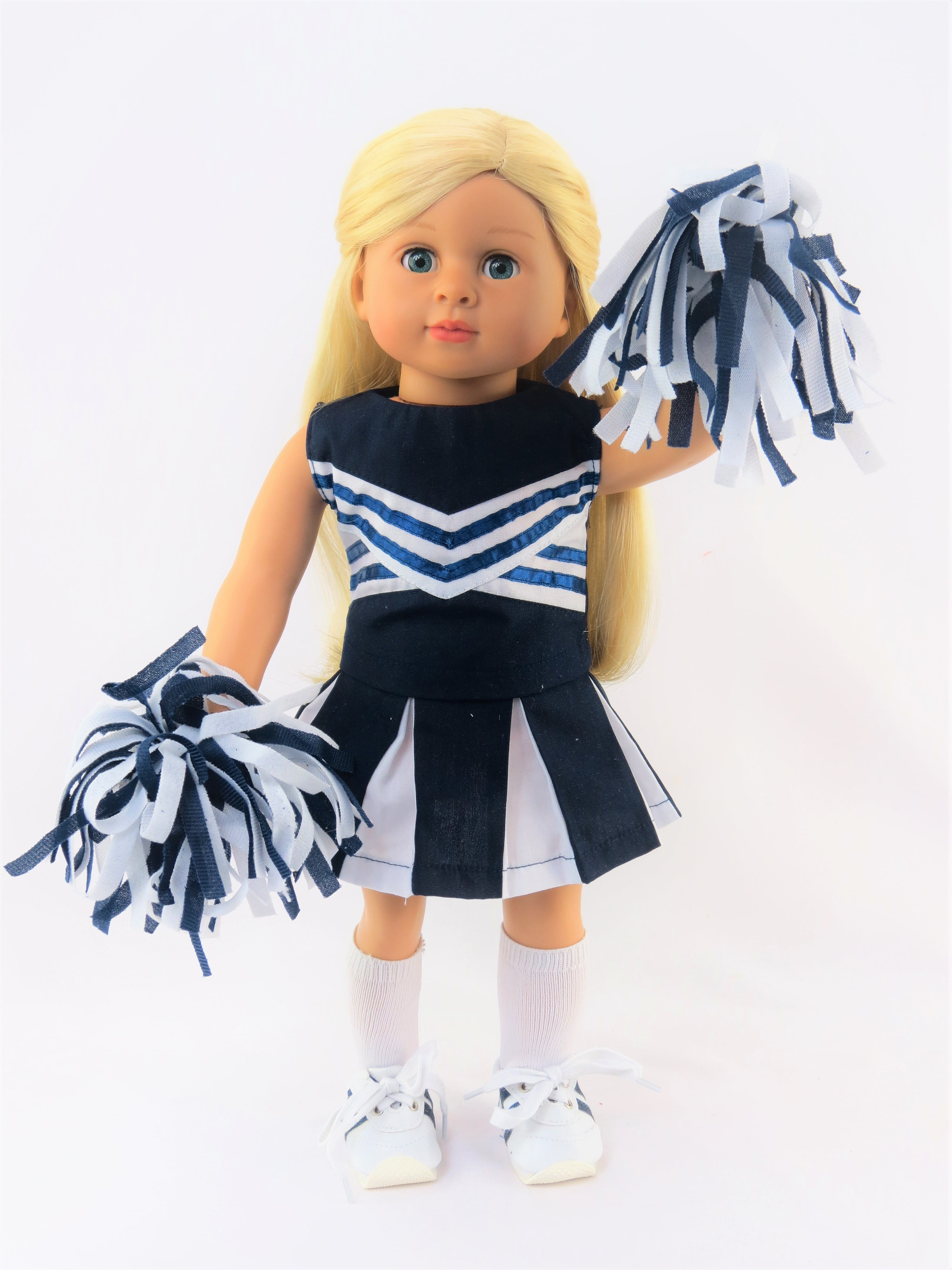Red Cheerleader with Shoes and Accessories 6PCS For 18 inch dolls