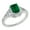 White Gold, variant on Collection 7x5mm Emerald Cut Lab Created Emerald & Round White Diamond Halo Split Shank Engagement Ring for Women in 10K Solid Yellow Gold Size 8
