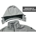 thumbnail image 6 of Little Donkey Andy Women's Softshell Jacket Ski Jacket with Removable Hood, Fleece Lined Light Gray Heather Size XXL, 6 of 7