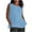 Sky Blue, variant on Taqqpue Women's Plus Size Tank Tops Pleated Scoop Neck Loose Fit Summer Shirts Cotton LinenCasual Short Sleeve Tops Split Trendy Lightweight Blouse Banded Bottom S-5XL