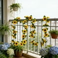 thumbnail image 2 of Cheapark 26 Heads Artificial Sunflower Vines Garland Spring Summer Greenery Fake Flowers For Wall Fence Mantle Indoor Outdoor Home Decor, 2 of 6