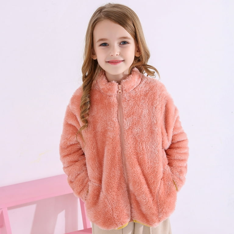 Fluffy zip up winter teddy coat best sale