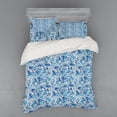 thumbnail image 2 of Ambesonne Floral Bedding Set 3 Pcs, Middle Eastern Nature, Twin, Blue Navy and Green, 2 of 3